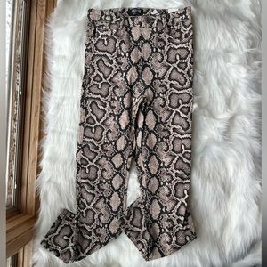 Zara Snake Print Skinny Jeans